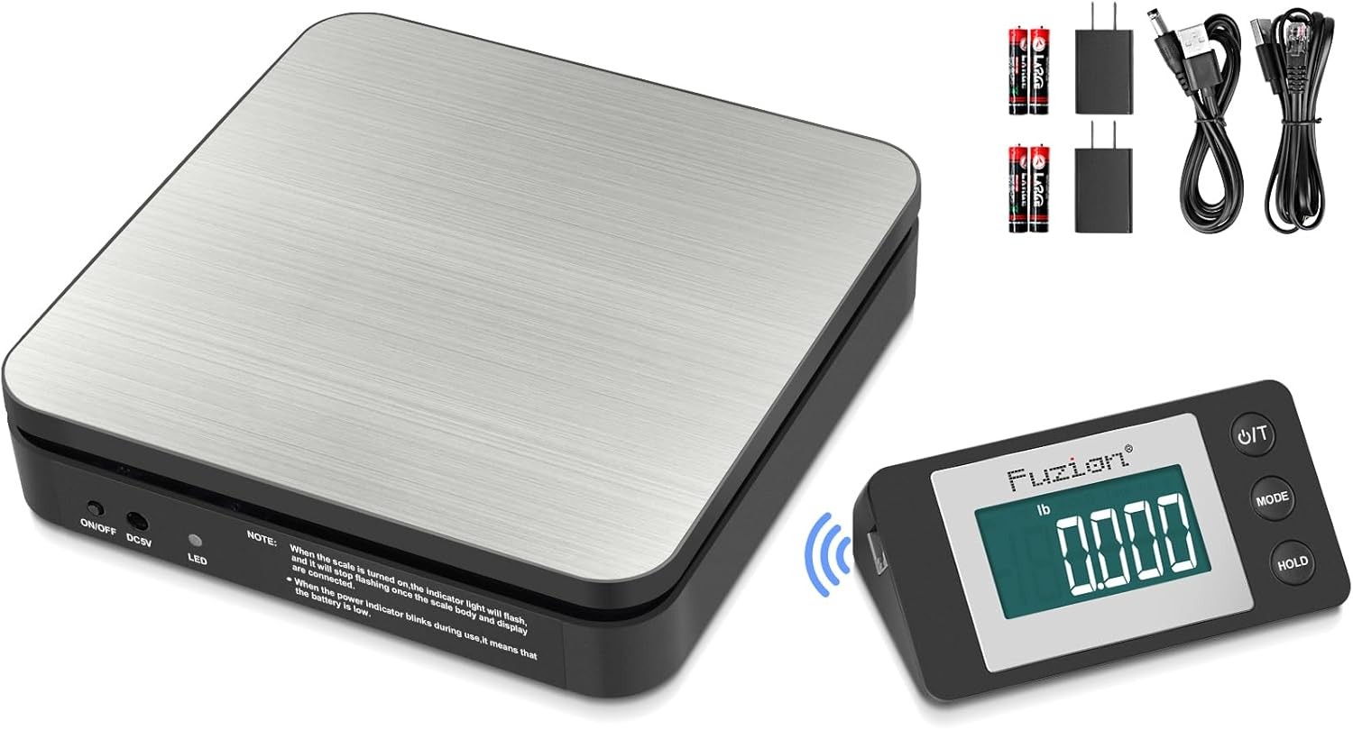 Fuzion Shipping Scale - Wireless Postal 110LB x 110LB/Wireless, Black gallery