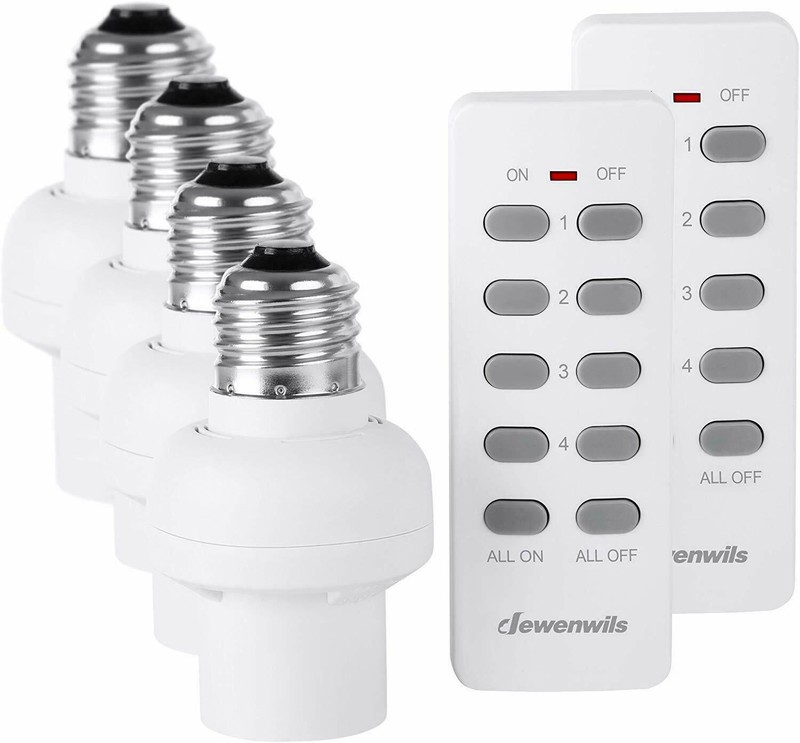 DEWENWILS Wireless Remote Control Light Lamp Socket E26/E27 Bulb Holder Base gallery