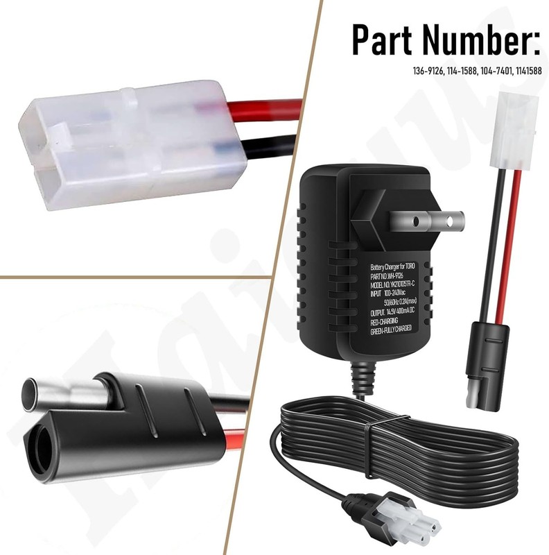 Multi-Compatible Battery Charger 12V for Toro Lawnmowers - Replacement Parts gallery