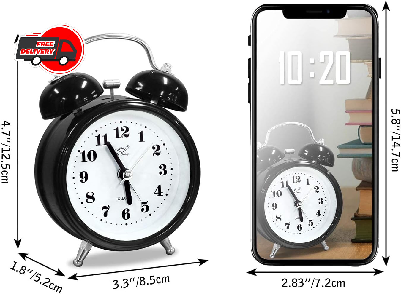 Super Extremely Extra Loud Alarm Clock for Very Heavy Sleeper Battery Backup NEW gallery