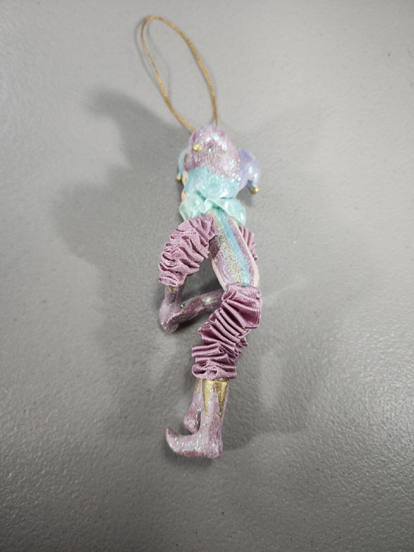 Artisan Jester Clown Whimsical Christmas Holiday Ornament gallery