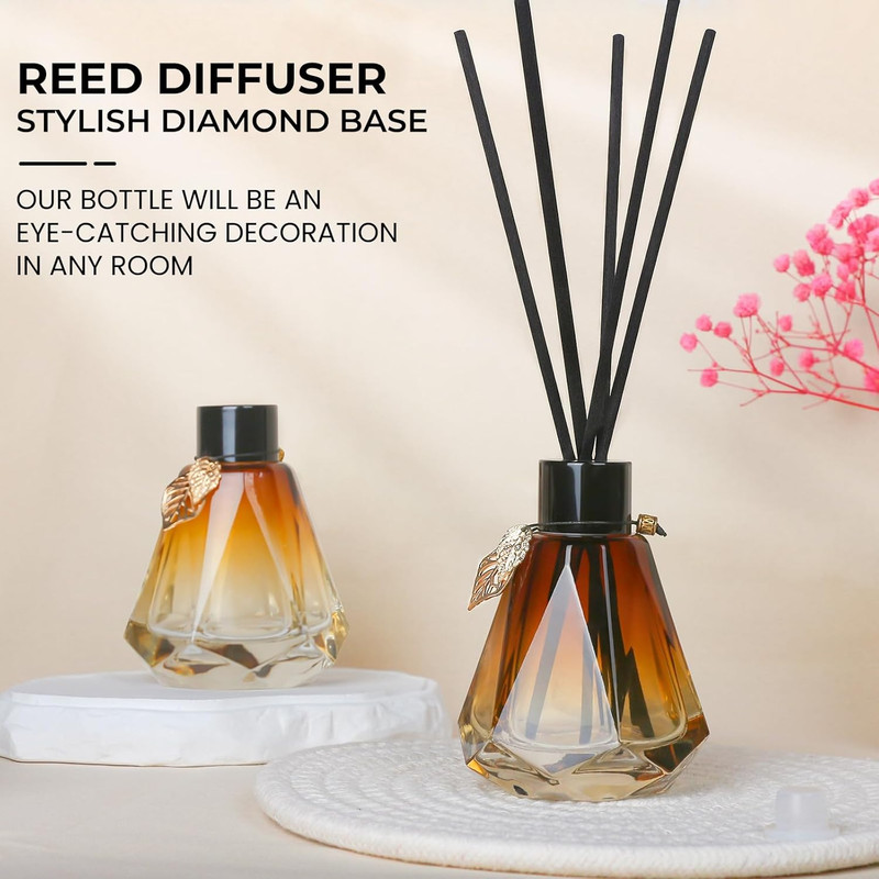 Reed Diffuser, 4Pcs Reed Diffuser Empty Bottles with 20Pcs Reed Diffuser Sticks, gallery