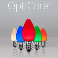 OptiCore C7 Unbreakable Christmas Light Replacement Bulbs, Vintage Smooth 25 ct.
