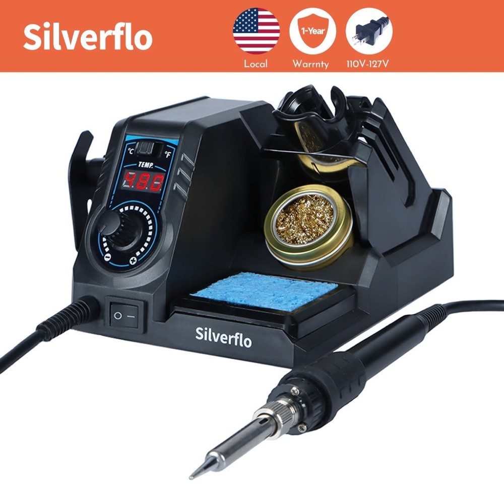 130W Soldering Station Kit Adjustable Temp Soldering Iron Desoldering Tool