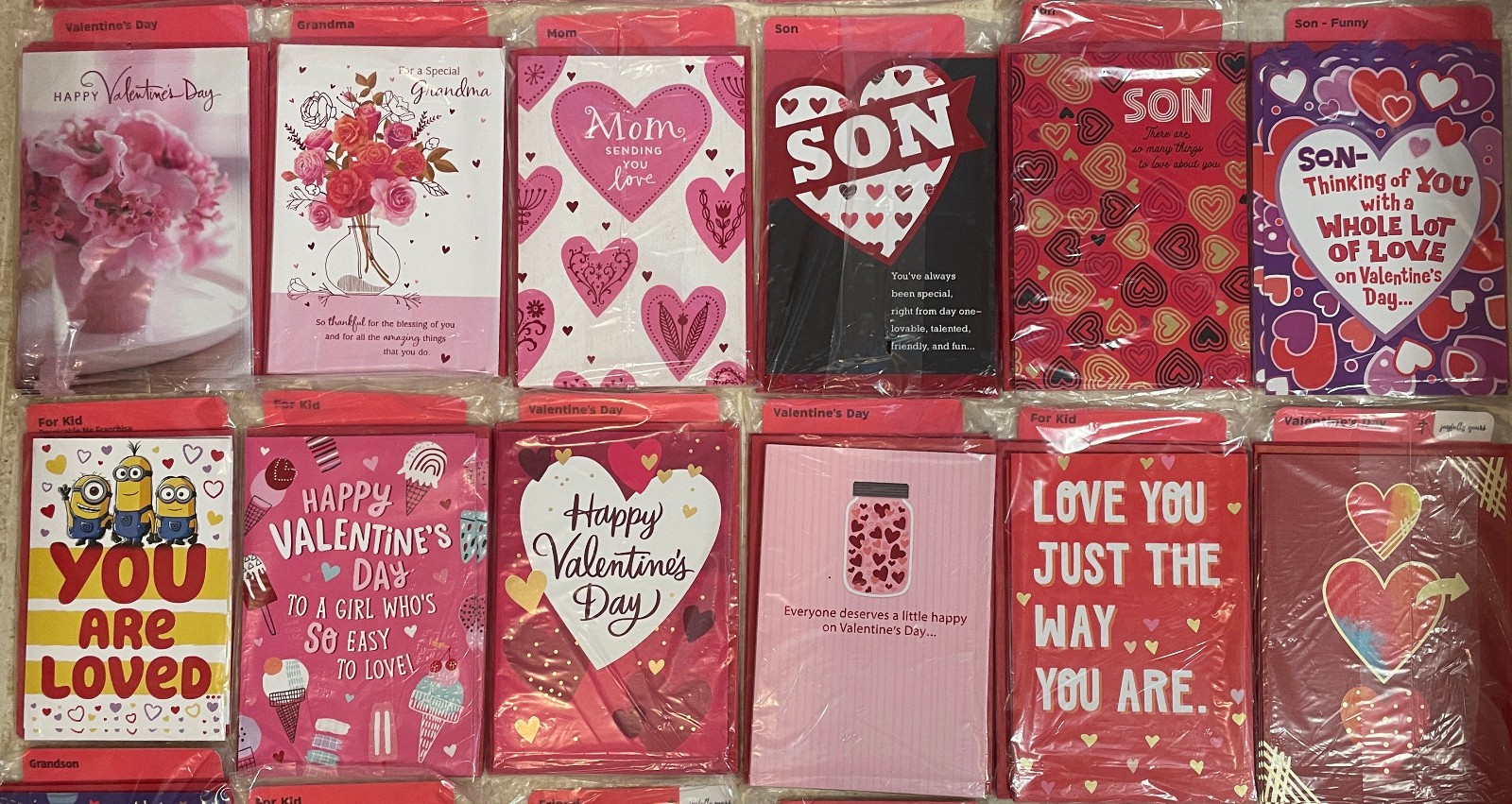 216 Hallmark Essentials Valenetine's Day Greeting Cards In Original Pouches #2 gallery