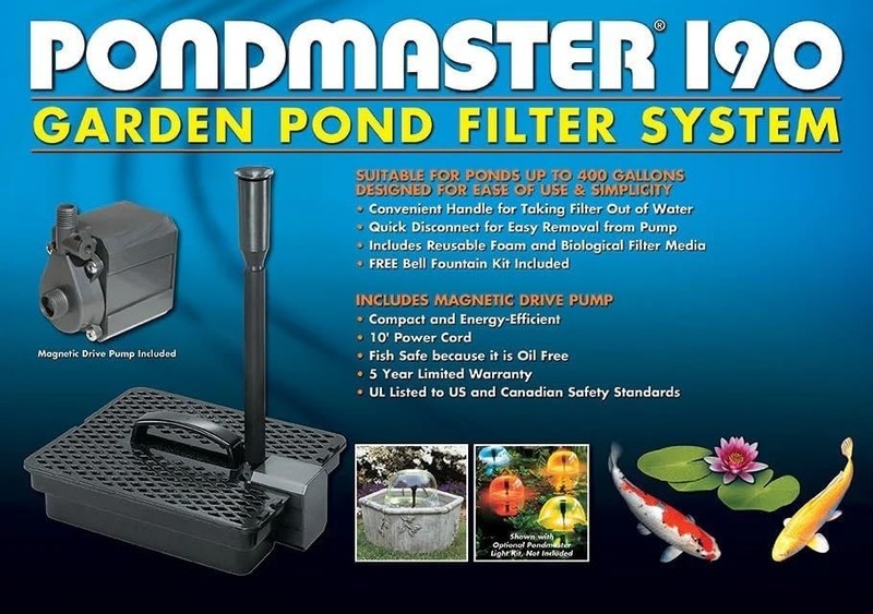 Complete Pondmaster PMK 190 Filter & Pump System – Simple Water Garden Solution gallery