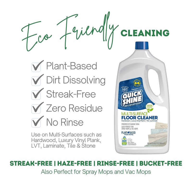 Quick Shine Multi Surface Floor Cleaner 64oz | Ready to Use, Dirt Dissolving, gallery