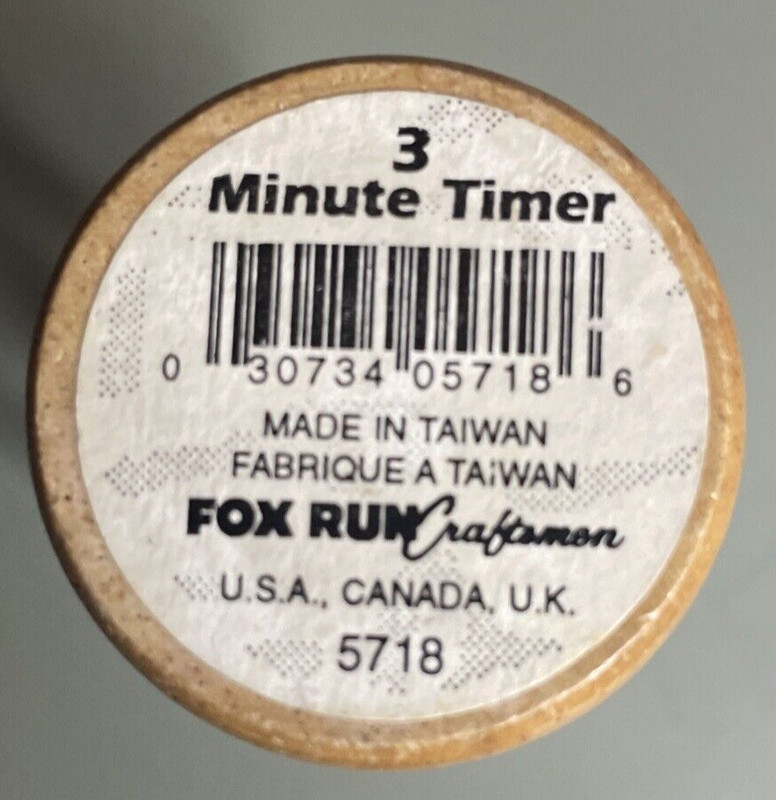 Fox Run Wood Sand Timer 3 Minutes 5718 gallery
