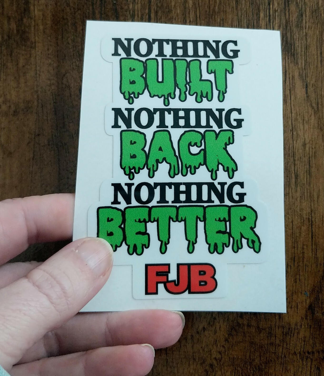 4" Nothing Built Back Better FJB Decal Vinyl Sticker Biden Trump Brandon LGB gallery