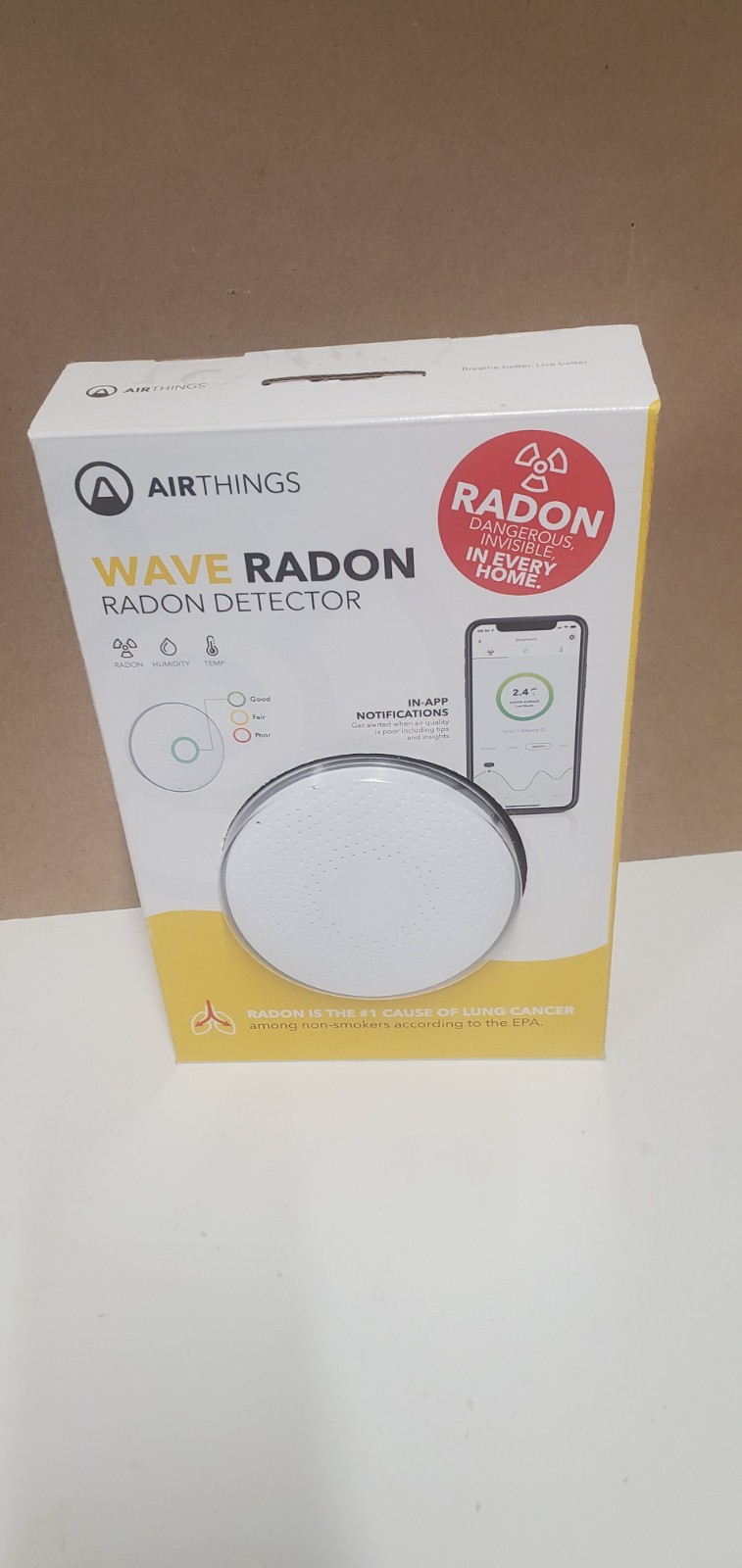 Airthings 2950 Smart Radon Detector - White gallery