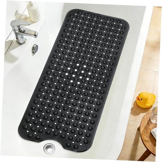 Extra Long Bathtub Mat Non Slip, Soft Bath Mat 40" x 16" (Rectangular) Black gallery