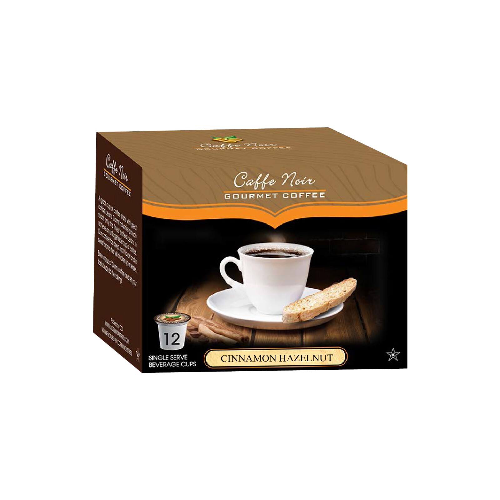 Caffe Noir, Cinnamon Hazelnut, 12 Single Serve Cups, Best By: 03/2024 gallery