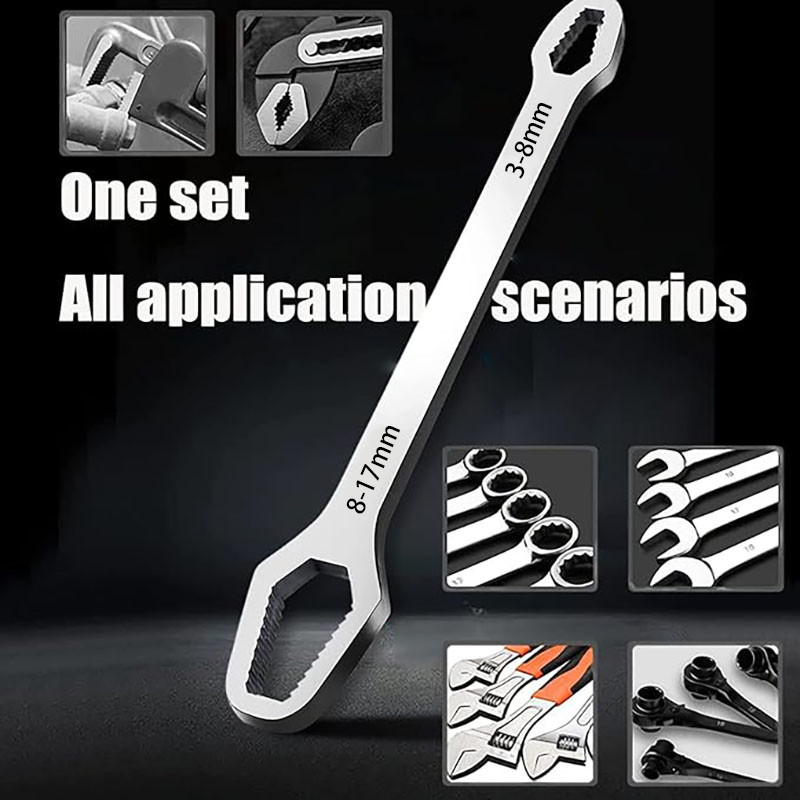 Multi-Functional Adjustable Double-Ended Wrench – Stainless Steel Portable Hand gallery