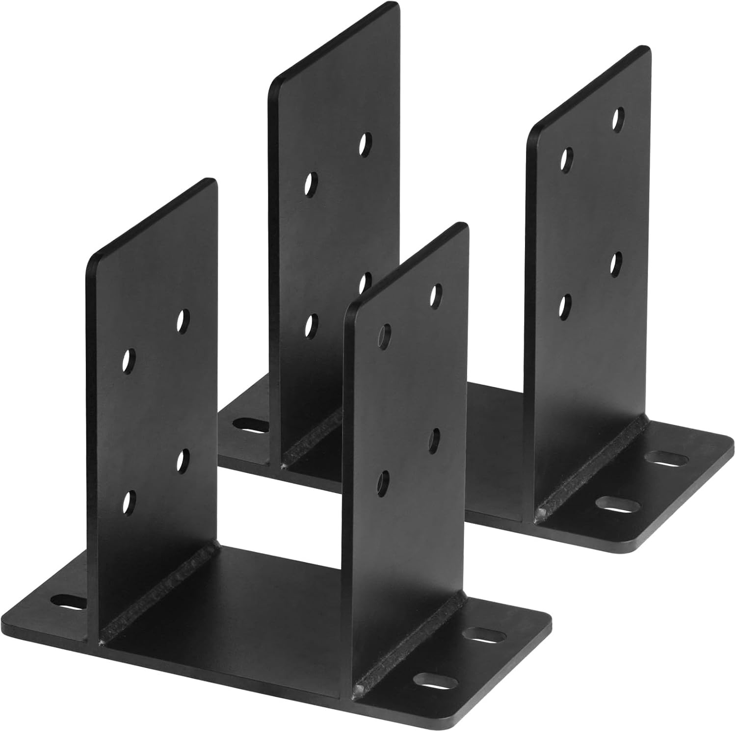 2 PCS 6X6 Post Base, Heavy Duty Welds Steel Post Bracket for Pole Barns and P gallery