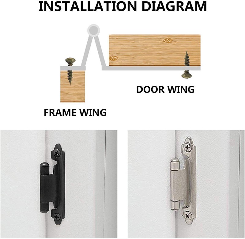 Overlay Kitchen Cabinet Hinges Self Closing Face Mount Cupboard Door Hinge Lot gallery