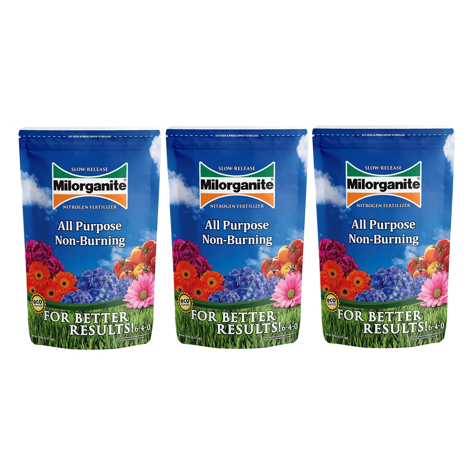 Milorganite All-Purpose Slow-Release Nitrogen Fertilizer 6-4-0, 5lb (Pack of 3) gallery