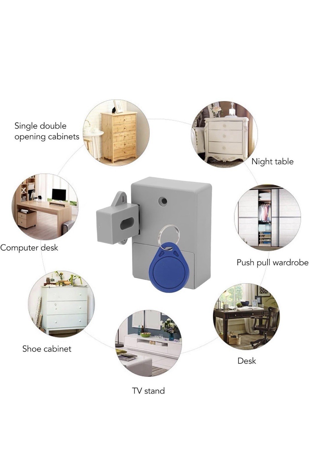 RFID Electronic Cabinet Lock Hidden for Wooden Cabinet Locker Cupboard Drawer gallery