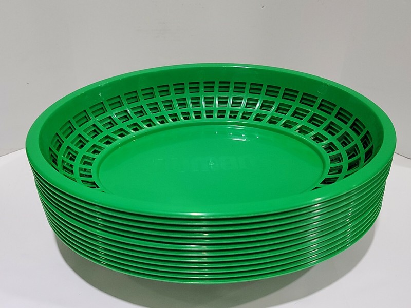 12Pack Plastic Picnic Style Serving Trays Reusable Subway Fast Food Baskets gallery
