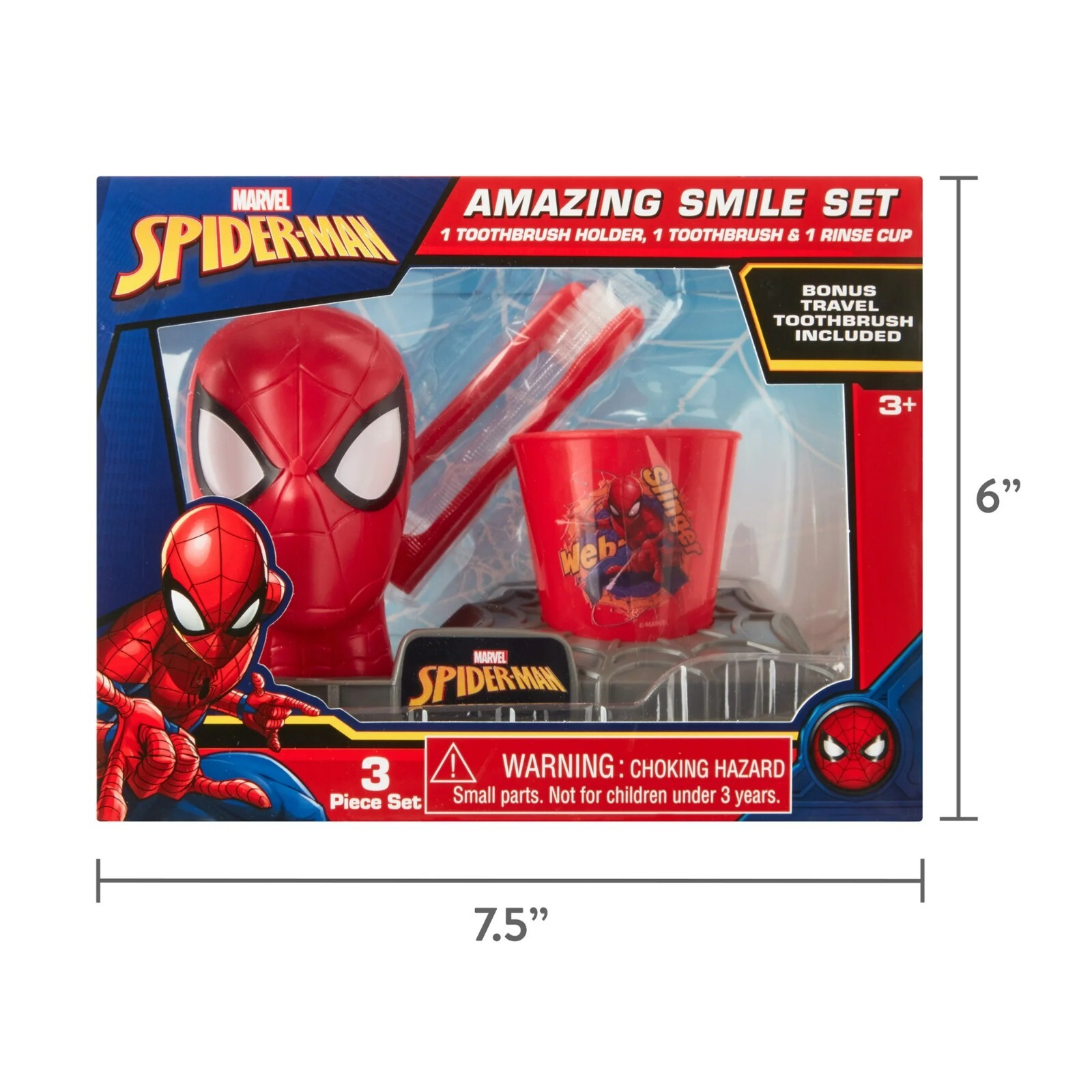 Marvel Spider Man Kids Travel Toothbrush Set Cup Holder BPA Free Gift Kit gallery