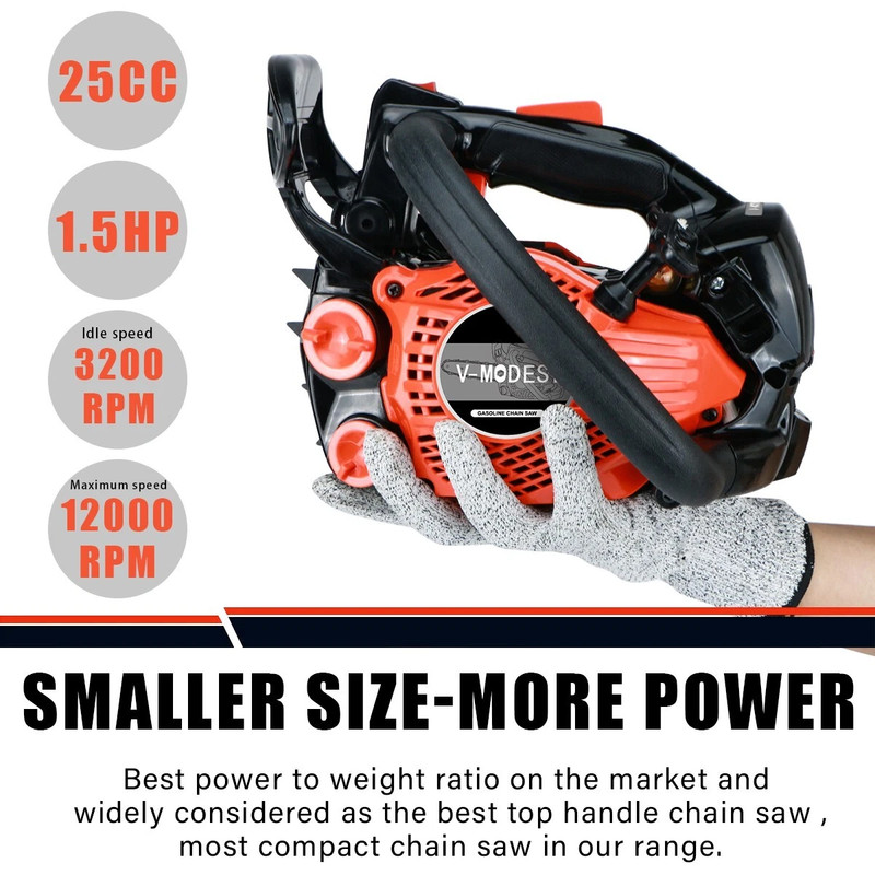 V-MODEST Clone 2511 gas chainsaw 12inch, Available for delivery to Puerto Rico gallery