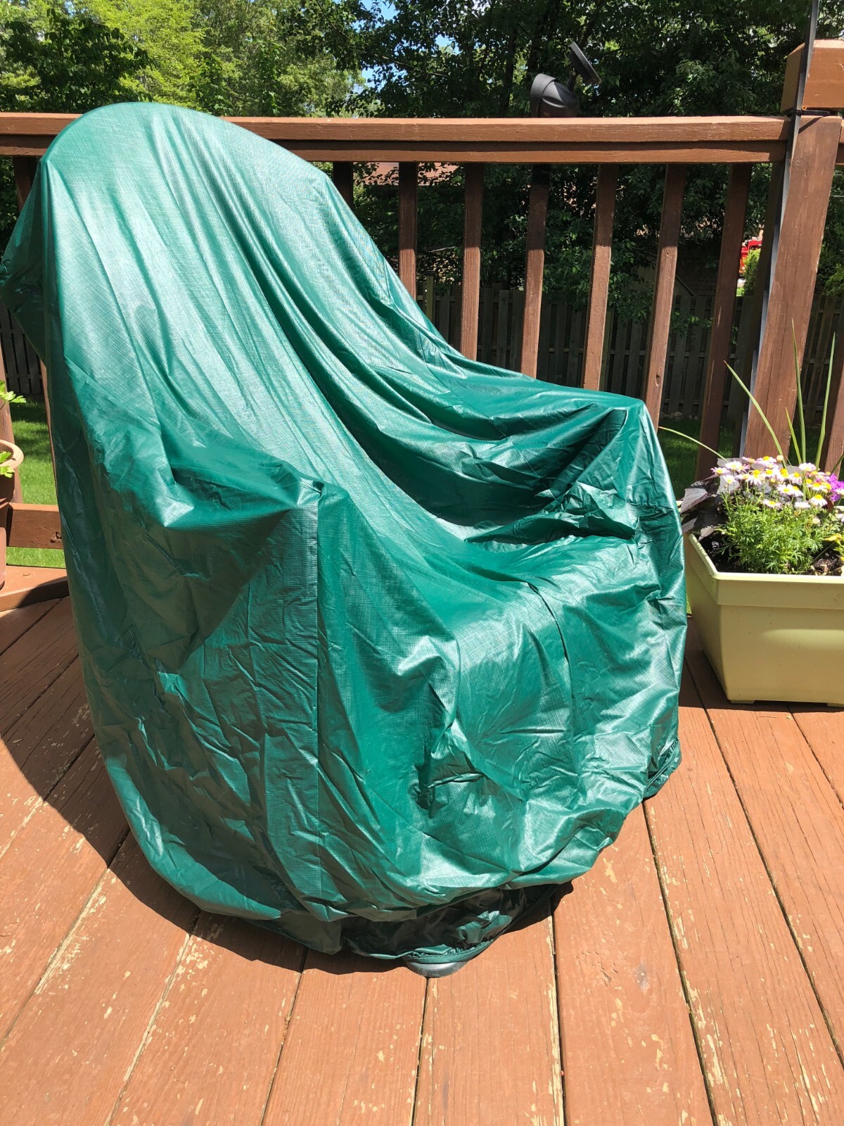 Vinyl 4-Stack Adirondack Chair Cover - Green Outdoor Patio Protection gallery