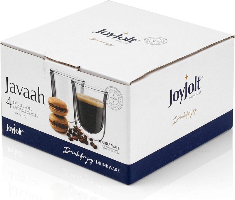 Javaah Double Walled Espresso Glasses Espresso Cups Set of 4 | 2-Ounces gallery