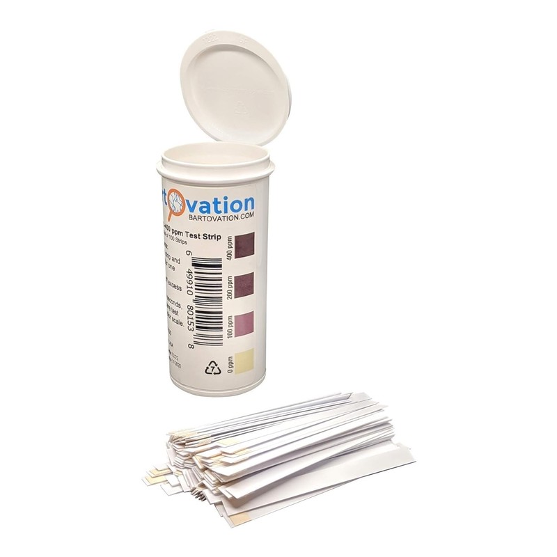 Hydrogen Peroxide H2O2 Test Strips, 0-400 ppm [Vial of 100 Strips] gallery
