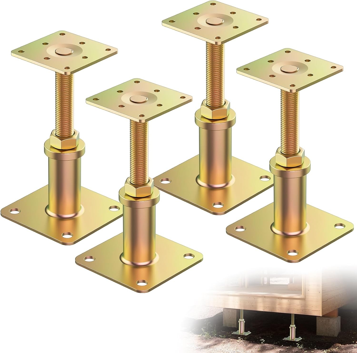 4 Pack House Jacks Leveling Adjustable Floor Jack Post Floor Jack House gallery
