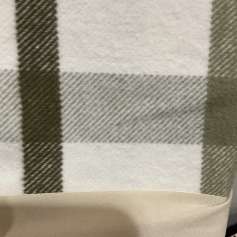 Threshold Full/Queen Brushed Cotton Blanket Green Plaid 100% Cotton gallery