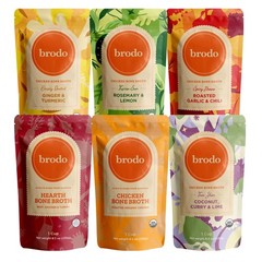 Brodo Broth Variety Pack Single Serving Pouches Not Made From Concentrate