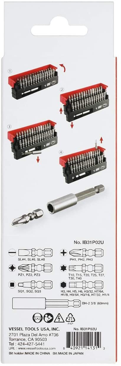 VESSEL IMPACT BALL™ Torsion Bit 30+1 PC. Set in SLIDE CASE No.IB31P02U gallery
