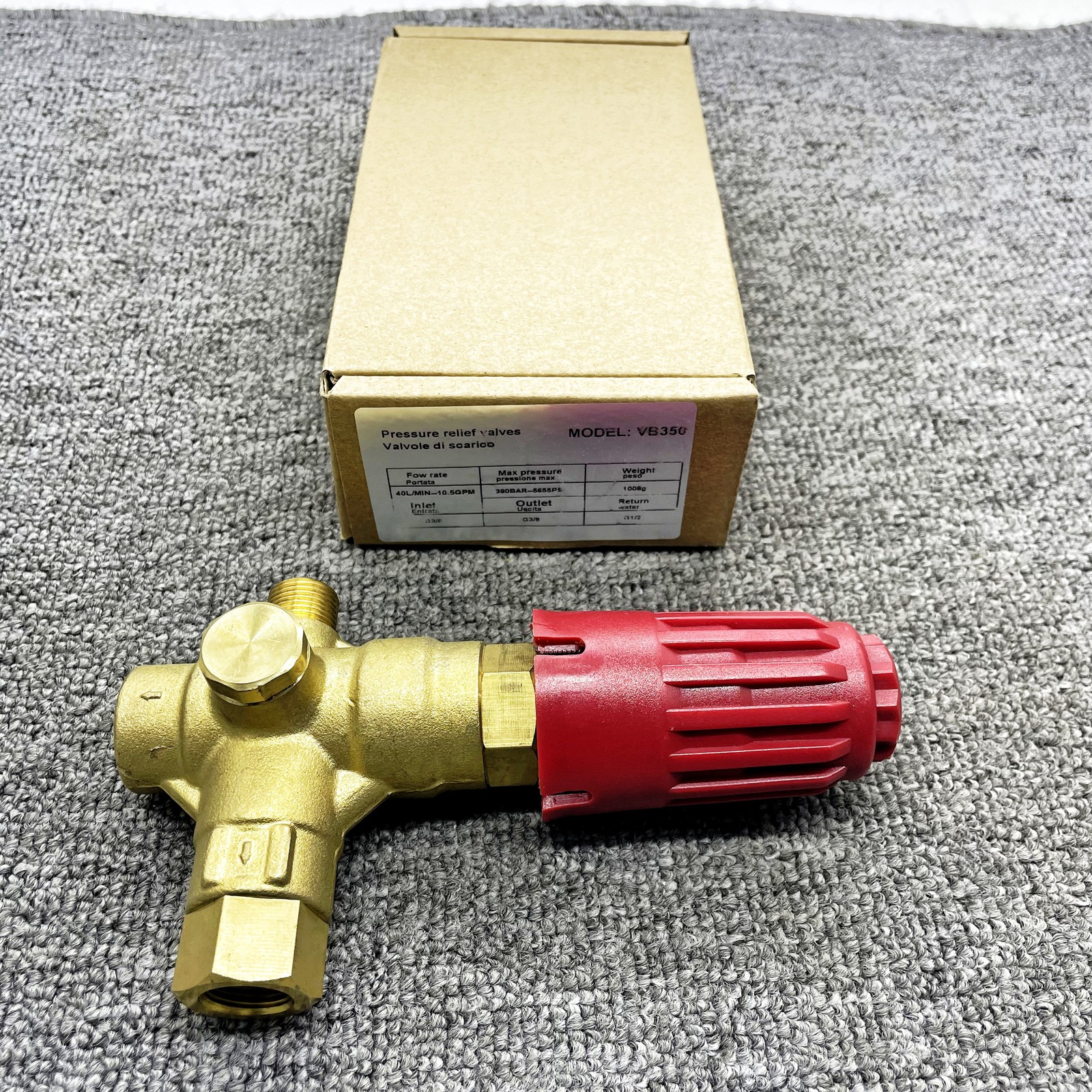 VB350 Unloader Valve 39MPa 350Bar 40L/min Pressure Regulator Washer Pump Part gallery