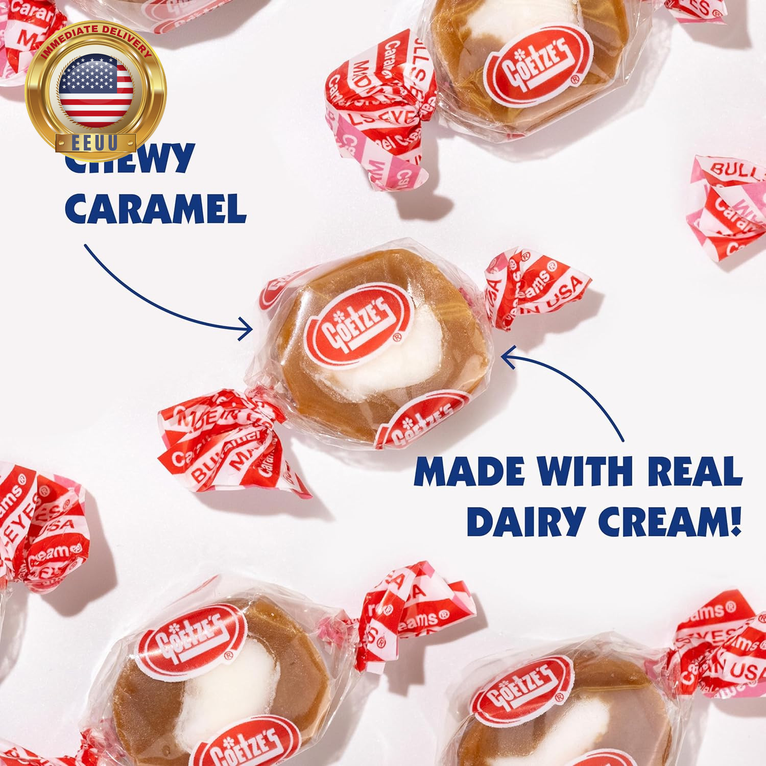 Candy Vanilla Caramel Creams - 4 Ounce Bag - Fresh from the Factory ⭐️⭐️⭐️⭐️⭐️ gallery