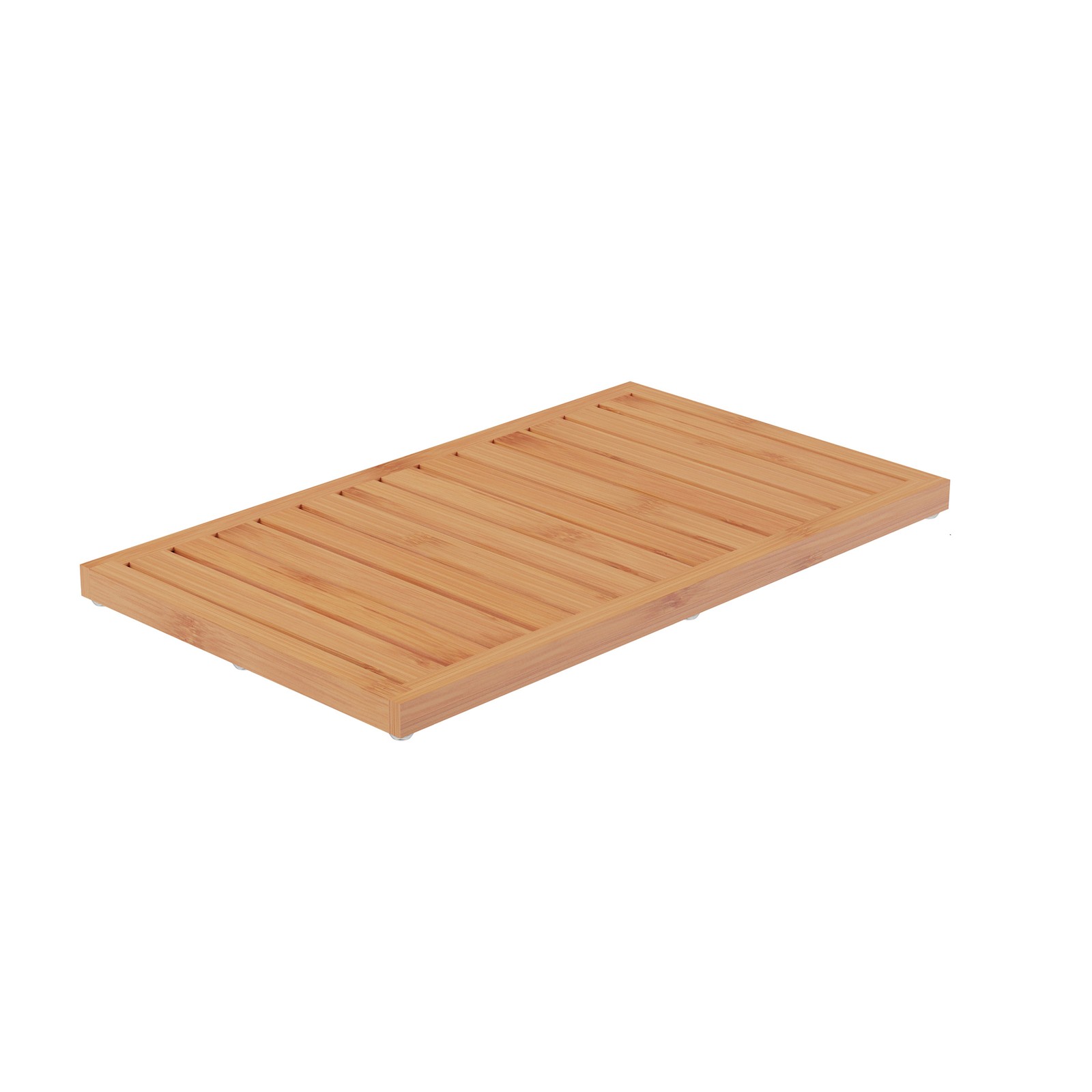Bamboo Bath Mat Eco Friendly Natural Wooden Non Slip Slatted Design Bathroom gallery