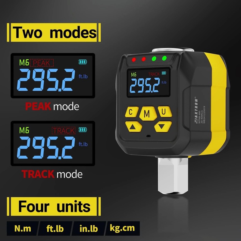1/2" Digital Torque Adapter 15-295 ft-lb ±2% Accuracy Electronic Wrench Tester gallery