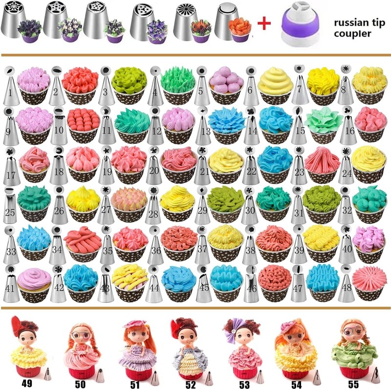 540pcs Cake Decorating Kit Baking Supplies with Springform Pans Turntable Icing gallery