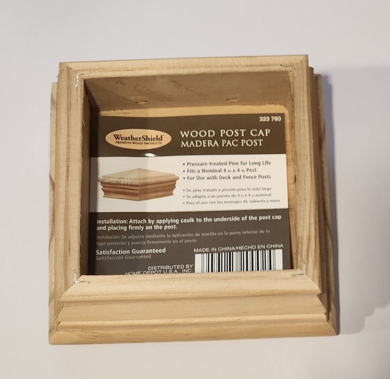 4 X 4 Weathershield - Premium Solid Wood Fence Post Cap - Pressure Treated Pine gallery