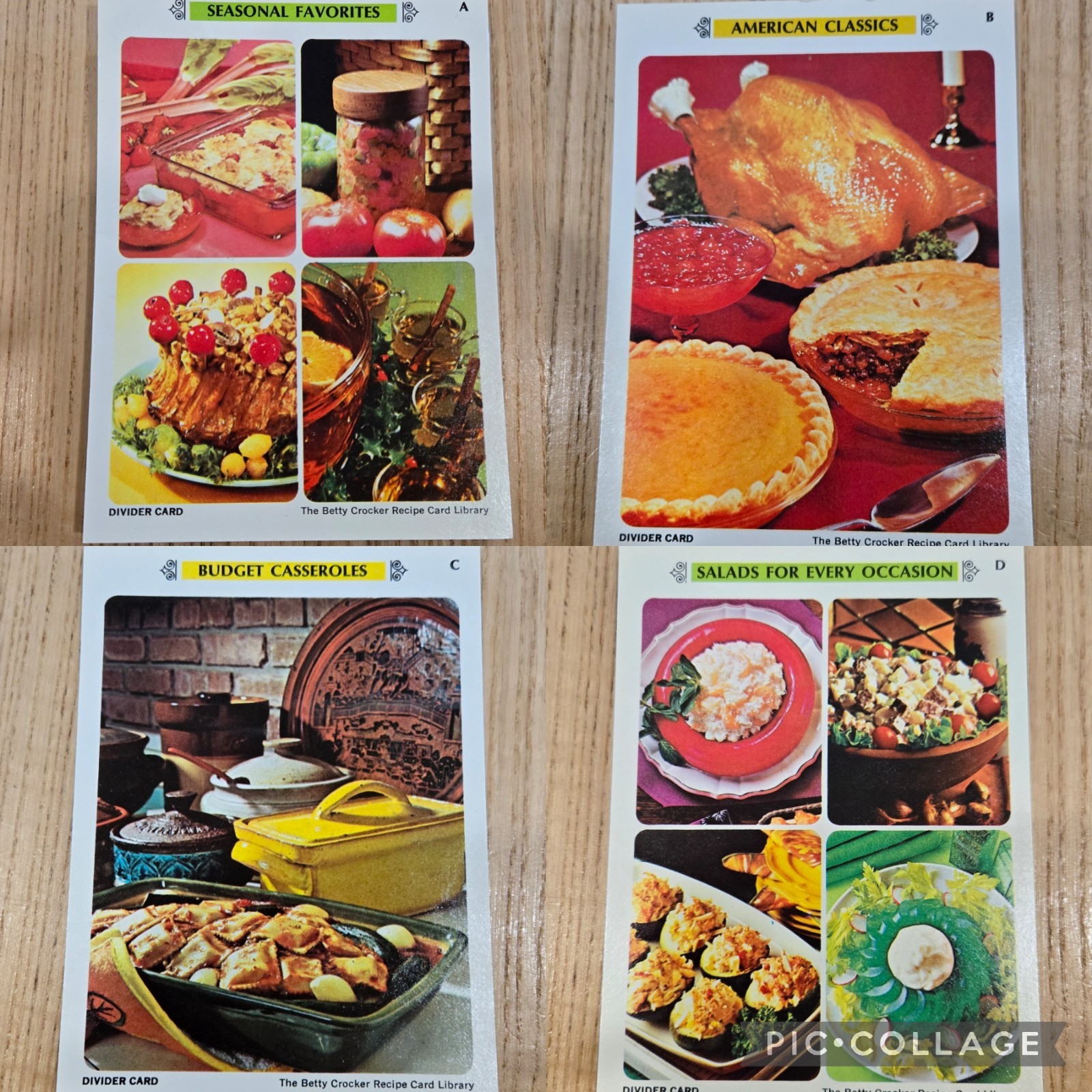 Betty Crocker Recipe Card Library Replacements 1971 Sections A-X and Index gallery