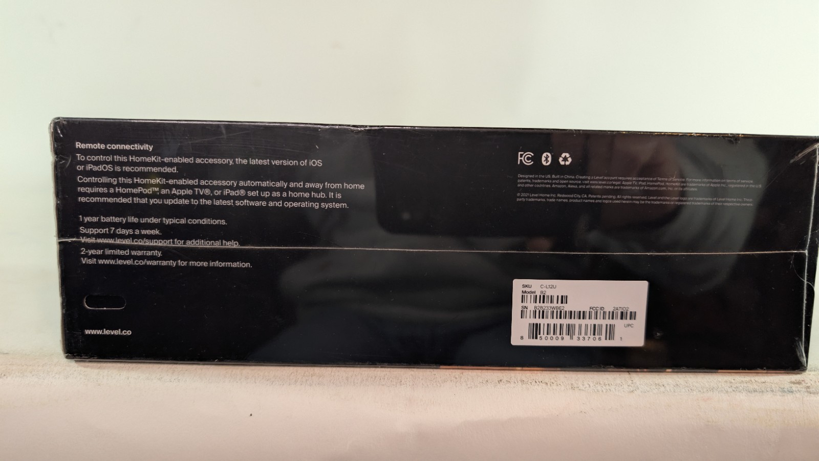 Level Touch Invisible Smart Lock Deadbolt Door C-L12U B2 Nickel new sealed gallery