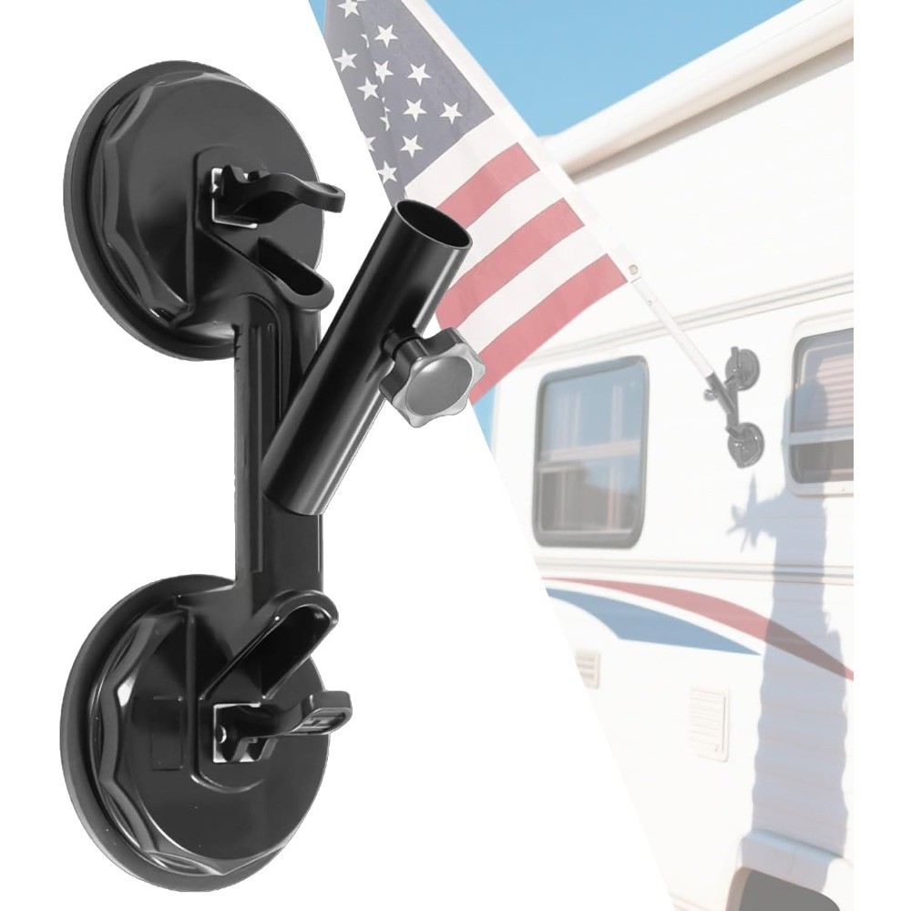 Quick Flag Mount for RVs Suction Cup Flag Pole Holder Metal RV Flag Pole Mount gallery