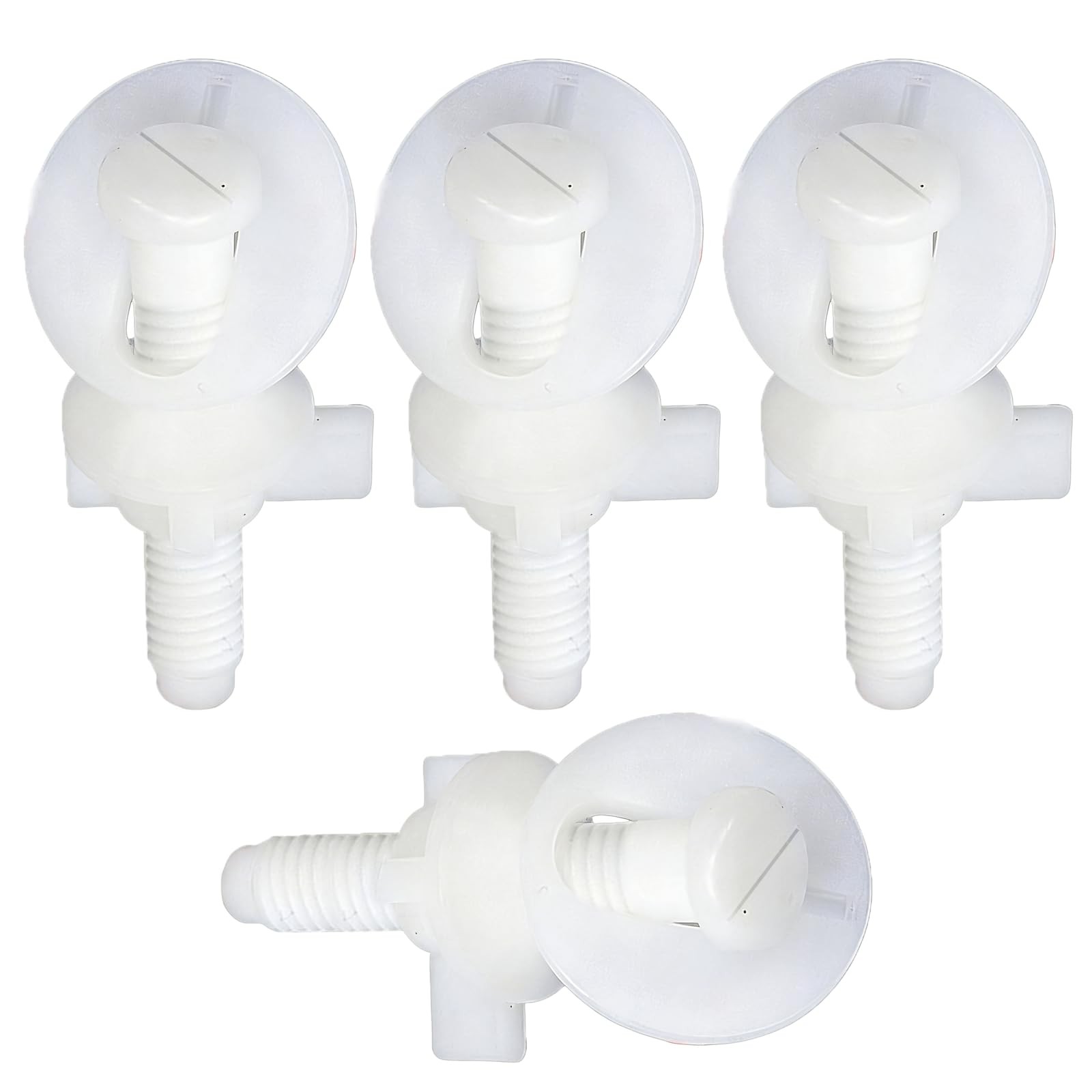 4 Pcs Toilet Seat Hardware Kit Plastic Bolts Nuts Washers and Hinge Screws gallery