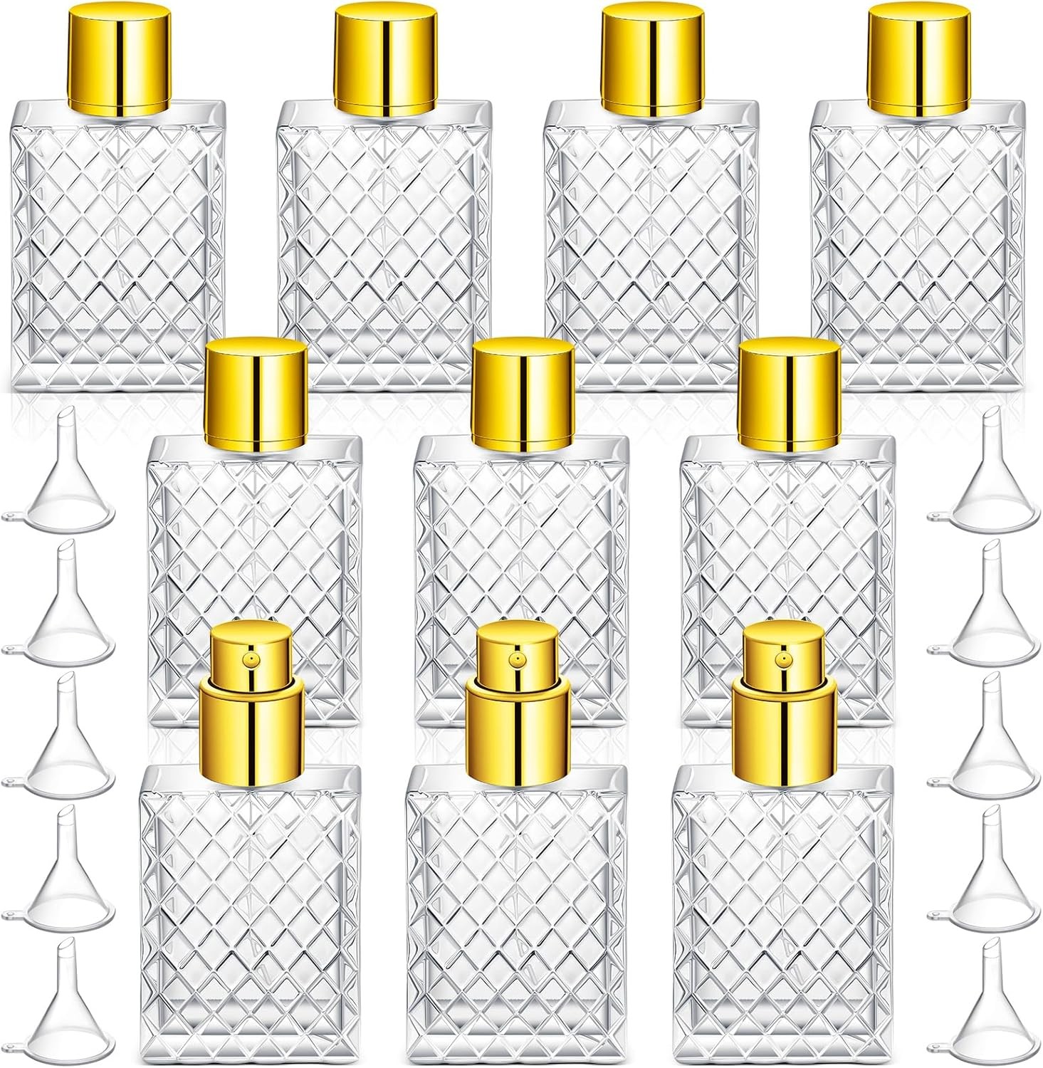 10 Pcs 100ml 3.4 oz Glass Perfume Bottles Refillable Fine Mist Atomizer Spray gallery