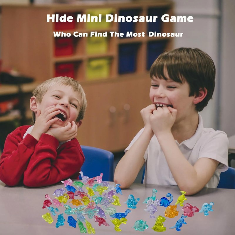 340 Pcs Mini Dinosaur Figures, Mini Resin Animals to Hide, Bulk Plastic Dinos... gallery