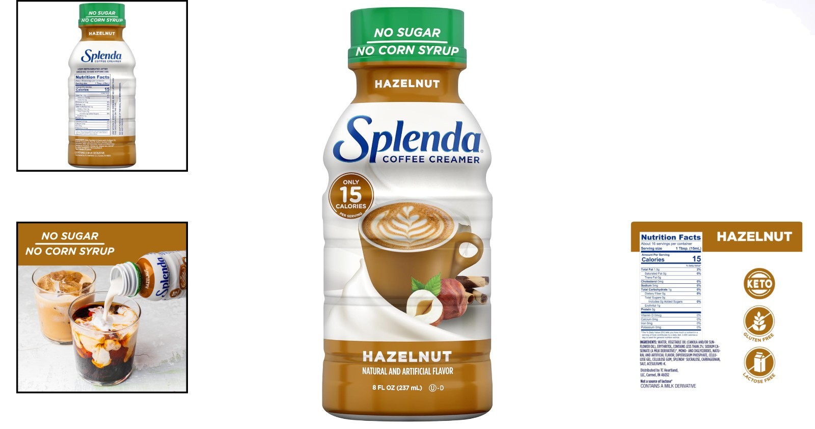 Sugar-Free Hazelnut Coffee Creamer, Only 15 Calories - 8 Fl Oz Sophistication gallery