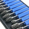 Tungsten Carbide Rotary Burr Bit Set 1/8" Cutting Carving Burrs for Dremel Tool gallery