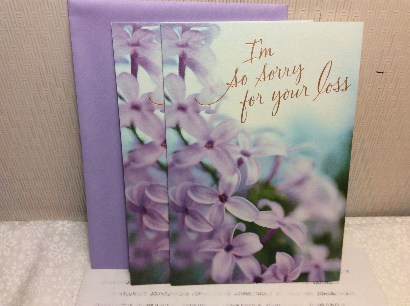 HALLMARK SYMPATHY GREETING CARDS New w/envelope LOT 2 Miscarriage "Loss of baby" gallery