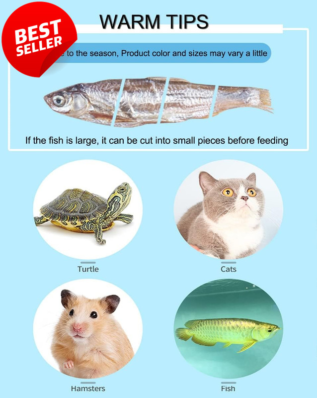 Dried River Fish 7 oz Natural Turtle Reptile Terrapin Tropical Food Treat - US gallery