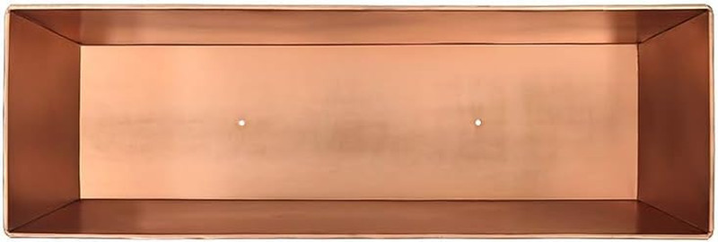 Plain Copper Window Flower Box Planter- Medium (23 1/4"L X 7 3/4"W X 7 1/2"H) gallery