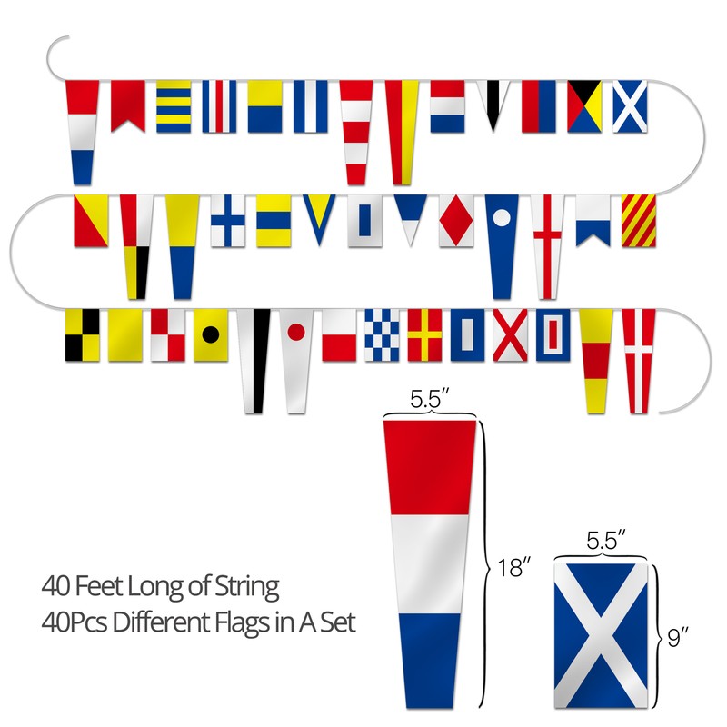 Anley International Maritime Signal Code String Flags Set of 40 Flags gallery