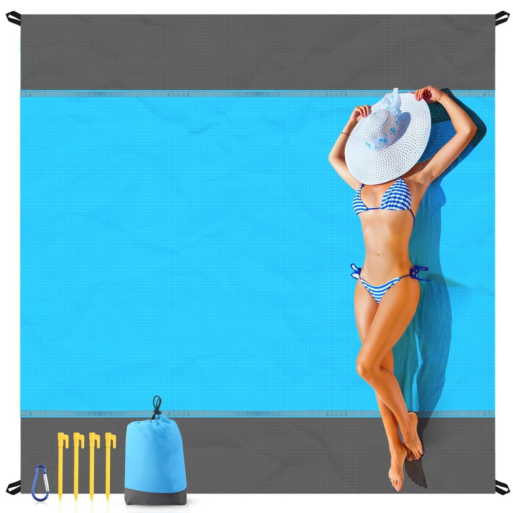 Beach Blanket Sandproof Oversized 79 ×83 Extra Large Beach Mat Portable Picnic